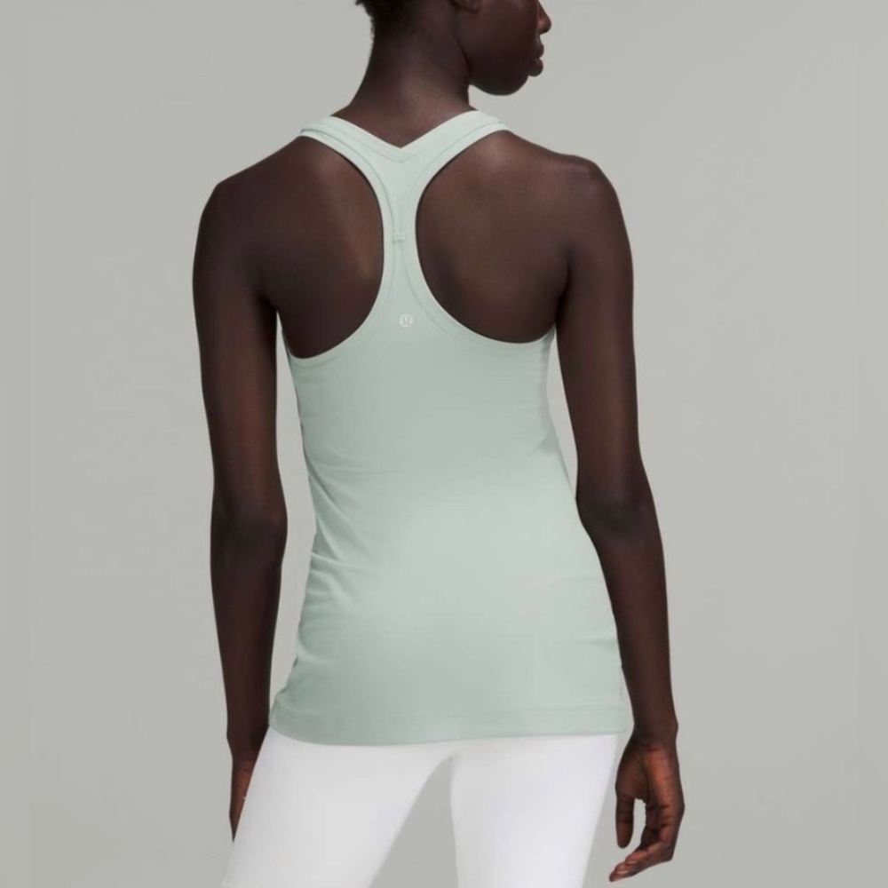 Lululemon Cool Racerback Tank Nulu In Silver Blue Size 8